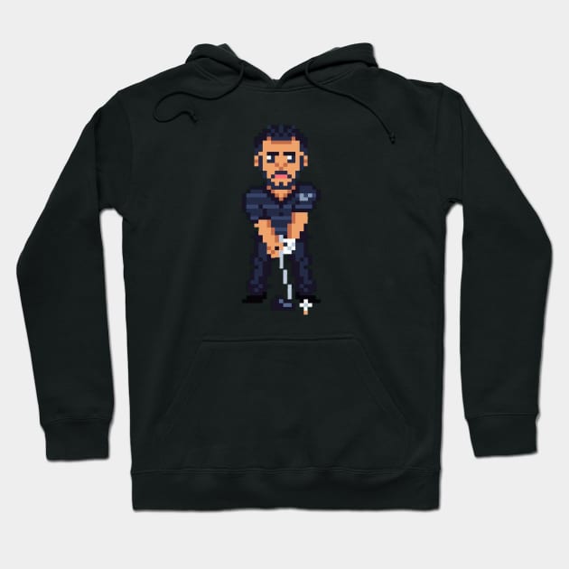 derek carr 8bit Hoodie by Roti Kodok Art